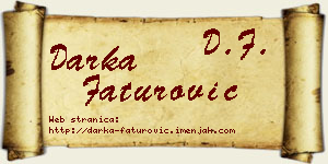 Darka Faturović vizit kartica